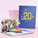 1st To 30th Birthday Wedding Celebration Anniversary 3D Card