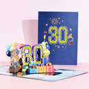 1st To 30th Birthday Wedding Celebration Anniversary 3D Card