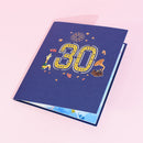 1st To 30th Birthday Wedding Celebration Anniversary 3D Card