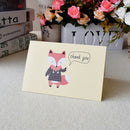48 Packs Animal Painted Thank You Cards