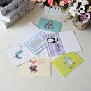 48 Packs Animal Painted Thank You Cards
