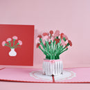 Carnation Flower Pop-Up Greeting Card For Mom