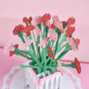 Carnation Flower Pop-Up Greeting Card For Mom