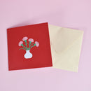 Carnation Flower Pop-Up Greeting Card For Mom