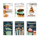 24 Happy Birthday Cards Bulk With Envelopes