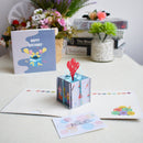 3D Pop-Up Happy Birthday Card Shape Of Gift Box