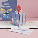 3D Pop-Up Happy Birthday Card Shape Of Gift Box