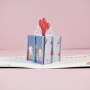 3D Pop-Up Happy Birthday Card Shape Of Gift Box