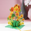 3D Sunflower Pop Up Greeting Cards  All Occasion