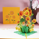 3D Sunflower Pop Up Greeting Cards  All Occasion