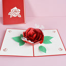 Rose Greeting Card with Blank Note Card & Envelope