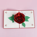 Rose Greeting Card with Blank Note Card & Envelope