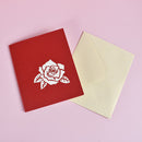 Rose Greeting Card with Blank Note Card & Envelope