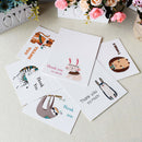 Animal Painted Thank You Cards With Envelopes