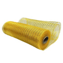 Kmerlife 10 Inch Wide 10 Yard Deco gold Mesh Ribbon