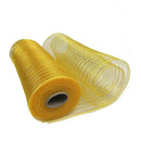 Kmerlife 10 Inch Wide 10 Yard Deco gold Mesh Ribbon