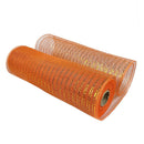 Kmerlife 10 Inch Wide 10 Yard Deco orange Mesh Ribbon