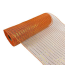 Kmerlife 10 Inch Wide 10 Yard Deco orange Mesh Ribbon