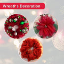 Kmerlife 10 Inch Wide 10 Yard Deco red Mesh Ribbon
