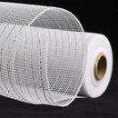 Kmerlife 10 Inch Wide 10 Yard Deco white Mesh Ribbon
