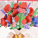 Pop Up Rose Bouquet Greeting Card For Mom
