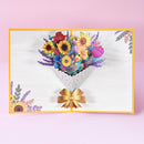 Handmade Sunflower Bouquet Popup Greeting Card