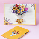 Handmade Sunflower Bouquet Popup Greeting Card