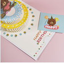 3D Bear Cake Birthday Card Paper Sculpture For Child