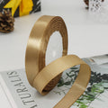 kmerlife 25 yard satin ribbon dark gold