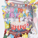 3D Birthday Cake Greeting Cards With Envelope