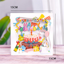 3D Birthday Cake Greeting Cards With Envelope
