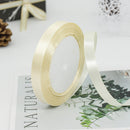 kmerlife 25 yard satin ribbon ivory