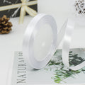 kmerlife 3/8 wide 25 yard satin ribbon white