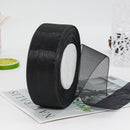 kmerlife black Chiffon Organza Wired Ribbon 50 Yards