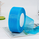 kmerlife blue Chiffon Organza Wired Ribbon 50 Yards