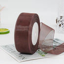 kmerlife brown Chiffon Organza Wired Ribbon 50 Yards