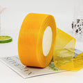 kmerlife gold Chiffon Organza Wired Ribbon 50 Yards