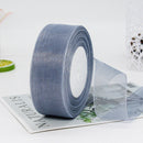 kmerlife grey Chiffon Organza Wired Ribbon 50 Yards