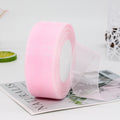 kmerlife pink Chiffon Organza Wired Ribbon 50 Yards