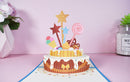 6'' x 6'' 3D Pop Up Cake Card for Birthday Gift