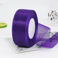 kmerlife purple Chiffon Organza Wired Ribbon 50 Yards