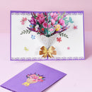Purple Magnolia Flower 3D Card For Mom