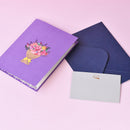 Purple Magnolia Flower 3D Card For Mom