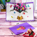 Purple Magnolia Flower 3D Card For Mom
