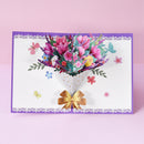 Purple Magnolia Flower 3D Card For Mom