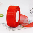 kmerlife red Chiffon Organza Wired Ribbon 50 Yards