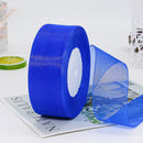 kmerlife royal blue Chiffon Organza Wired Ribbon 50 Yards