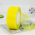 kmerlife yellow Chiffon Organza Wired Ribbon 50 Yards