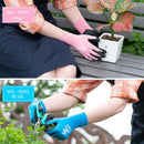 pink and blue garden gloves of kmerlifee