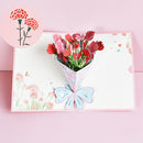 3D Pop-Up Mother's Day Card Carnation Bouquet